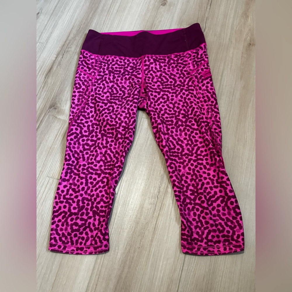 Lululemon Run: Top Speed Crop Ace Spot Jewelled Magenta Dashing Purple - Picture 6 of 10